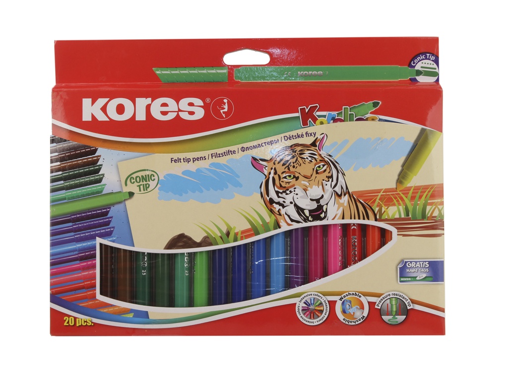 

Фломастеры Kores 20 цветов 313361, 313361