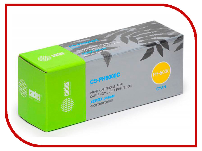 

Картридж Cactus CS-PH6000C (106R01631) Cyan для Xerox Phaser 6000/6010