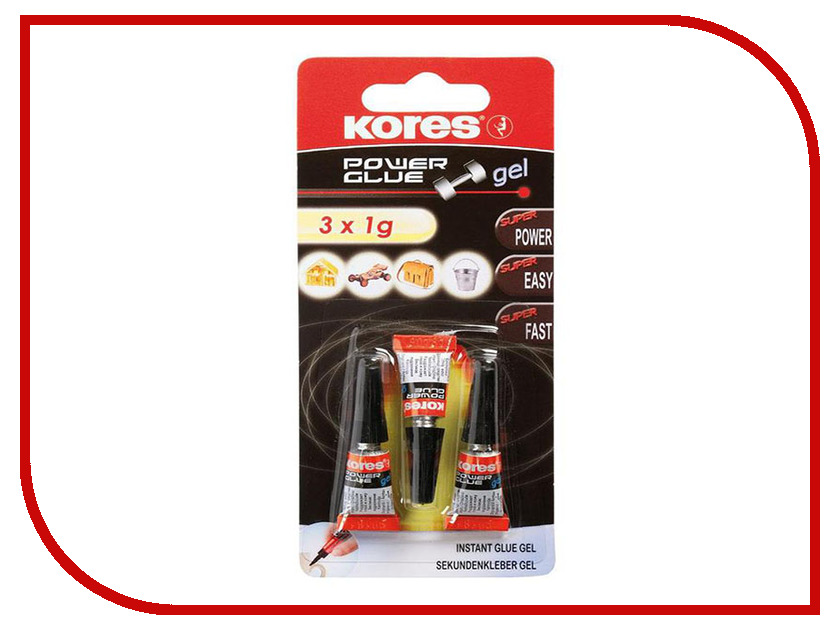 

Клей Kores 1g 3шт 184522, 184522