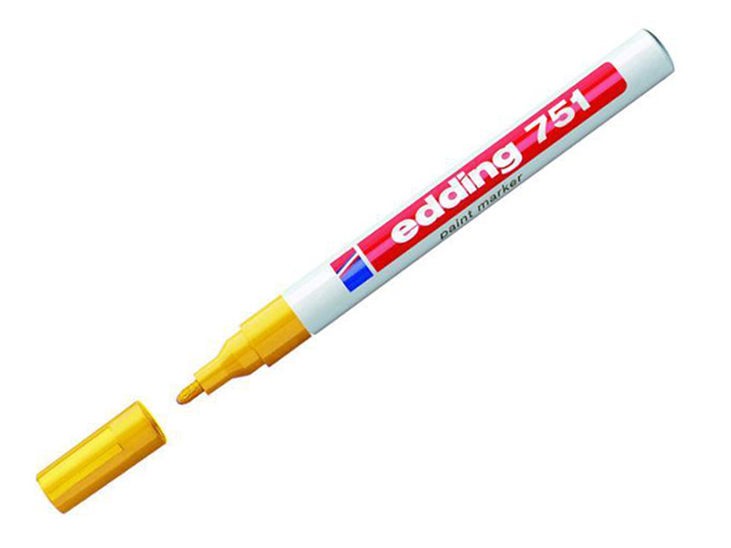

Маркер Edding E-751/5 1-2mm Yellow 87779, E-751/5 87779