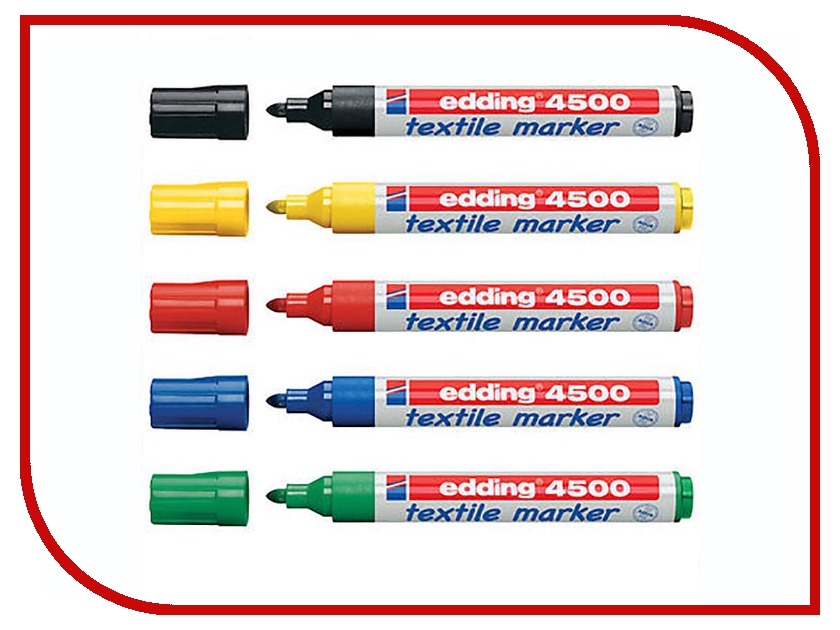 

Маркер Edding E-4500/5s 2-3mm набор 5шт 45552, E-4500/5s 45552