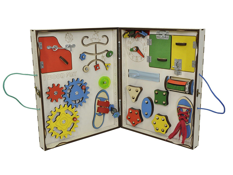 

Бизиборд Iwoodplay Складной 68x42x5cm, Складной