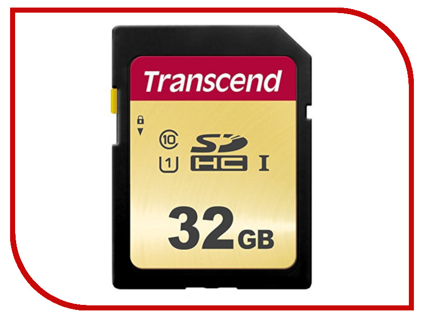 фото Карта памяти 32Gb - Transcend 500S SDHC I Clase 10 UHS-I U1 TS32GSDC500S