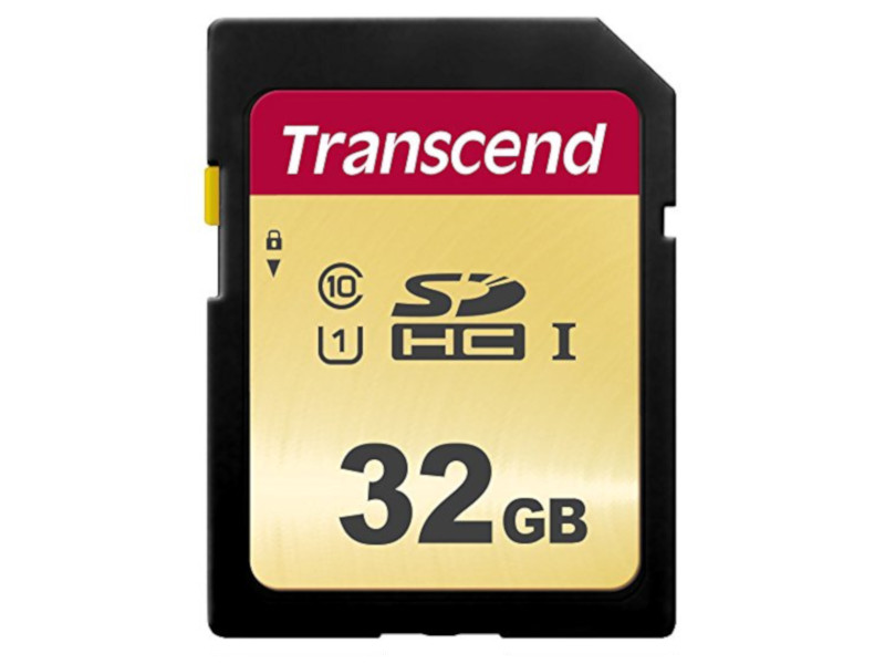 Карта памяти 32Gb - Transcend 500S SDHC I Clase 10 UHS-I U1 TS32GSDC500S