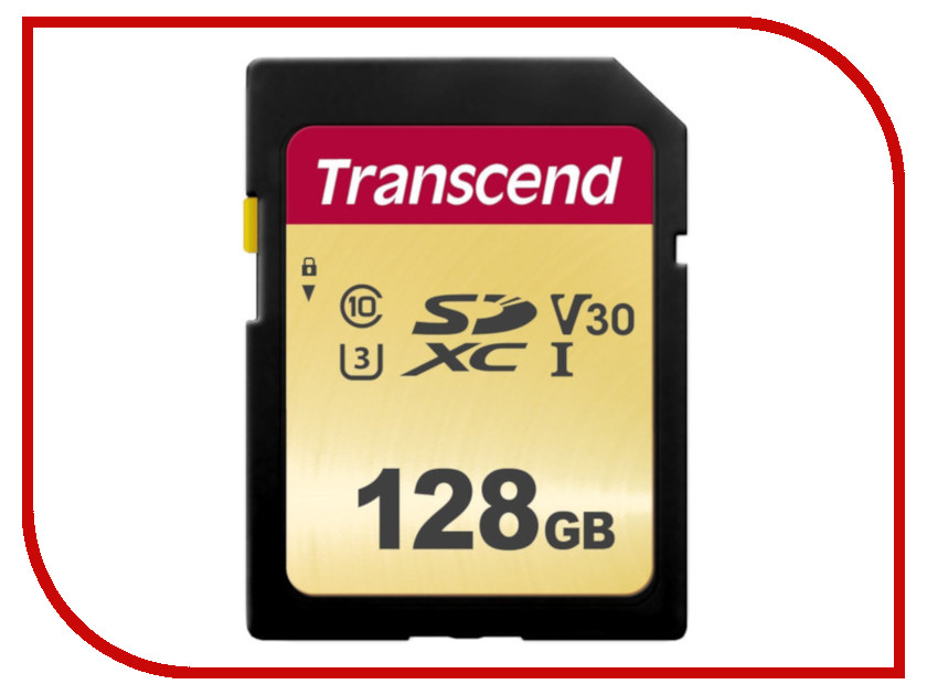 фото Карта памяти 128Gb - Transcend 500S SDXC I Clase 10 UHS-I U3 V30 TS128GSDC500S