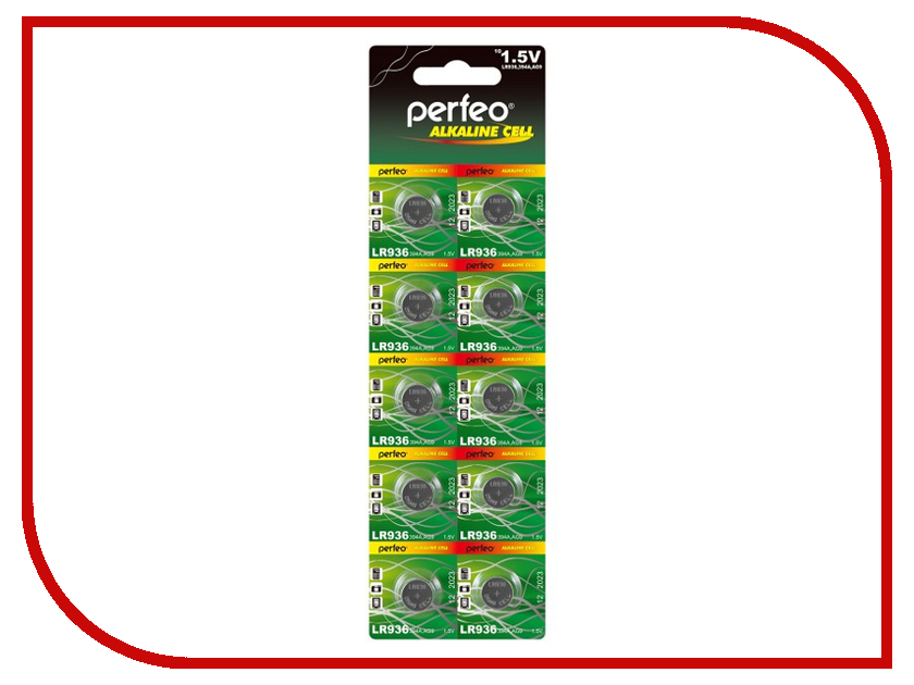 

Батарейка Perfeo LR936/10BL Alkaline Cell 394A AG9 (10 штук), LR936/10BL