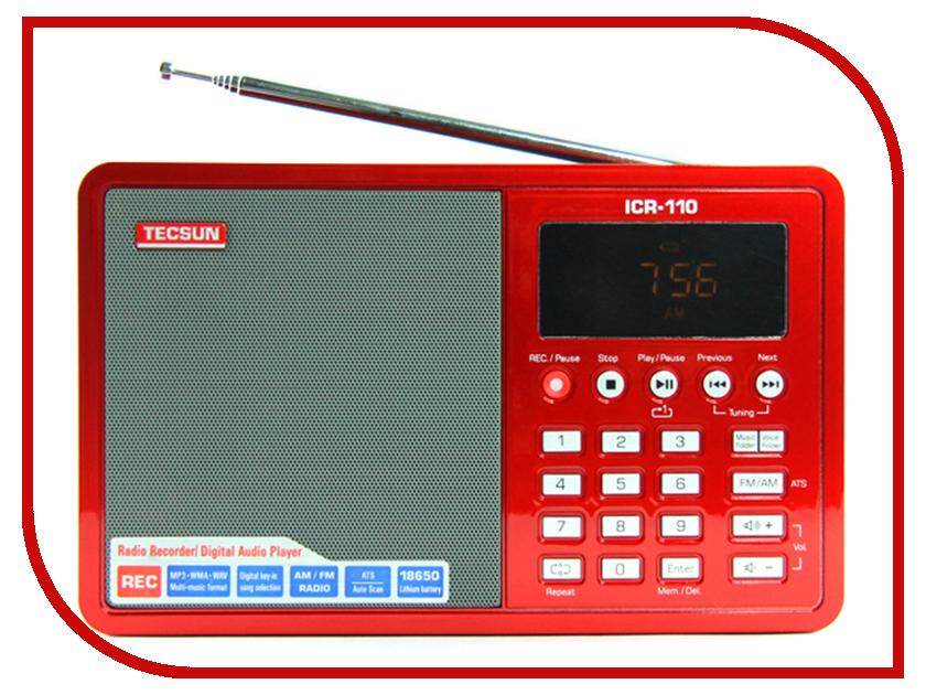 

Радиоприемник Tecsun ICR-110 Red