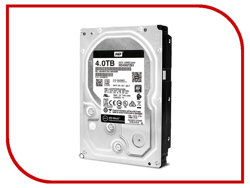 

Жесткий диск Western Digital WD Black 4 TB (WD4005FZBX), WD4005FZBX