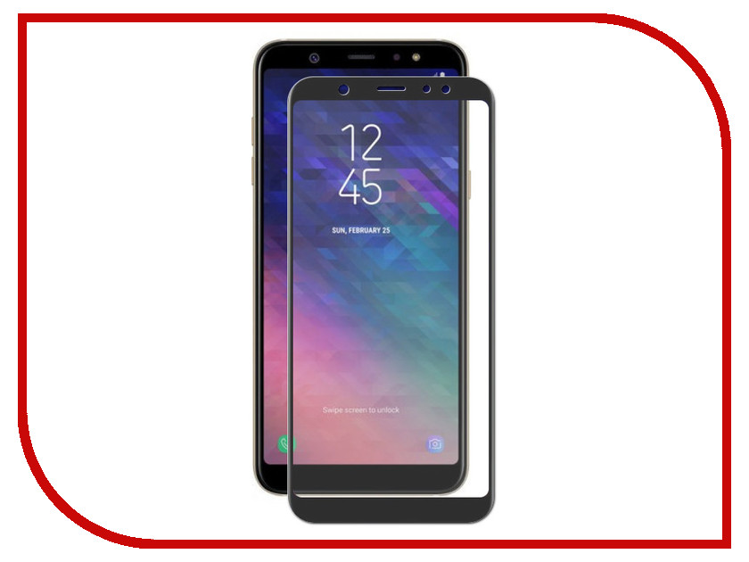 

Аксессуар Закаленное стекло DF Full Screen Samsung Galaxy A6 2018 sColor-48 Black, sColor-48