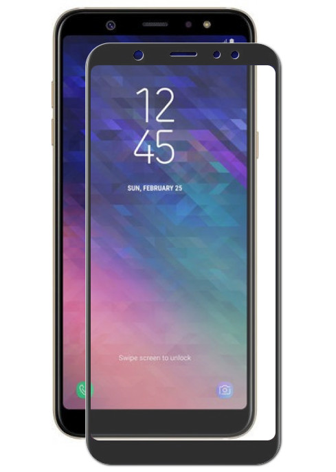 

Аксессуар Закаленное стекло DF Full Screen Samsung Galaxy A6 2018 sColor-48 Black, sColor-48