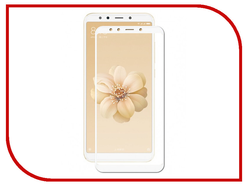 

Аксессуар Закаленное стекло DF для Xiaomi Mi 6X Full Screen xiColor-28 White, xiColor-28