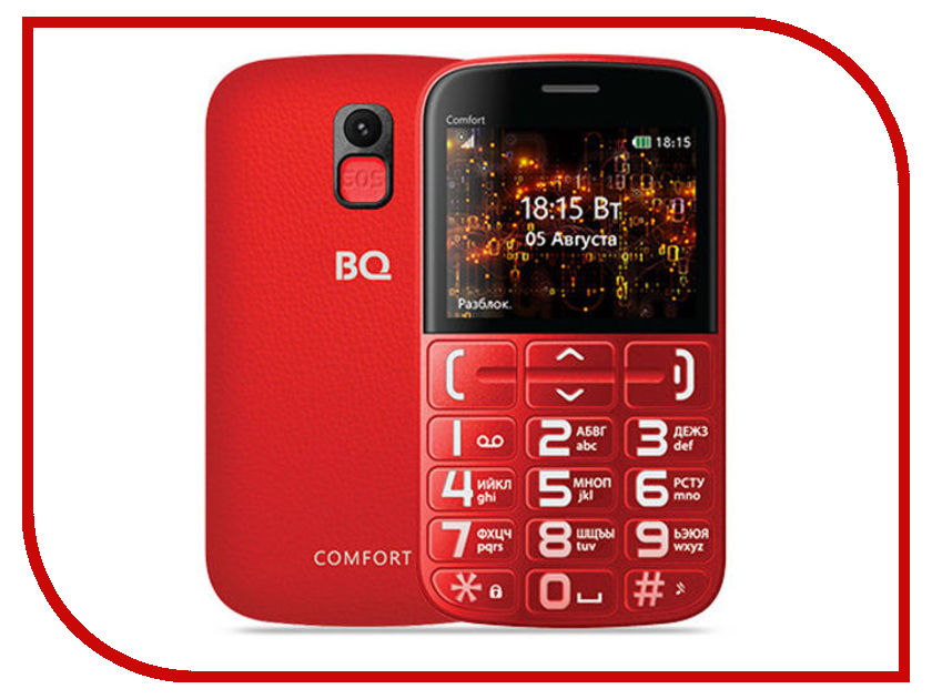 

Сотовый телефон BQ 2441 Comfort Red-Black, 2441 Comfort