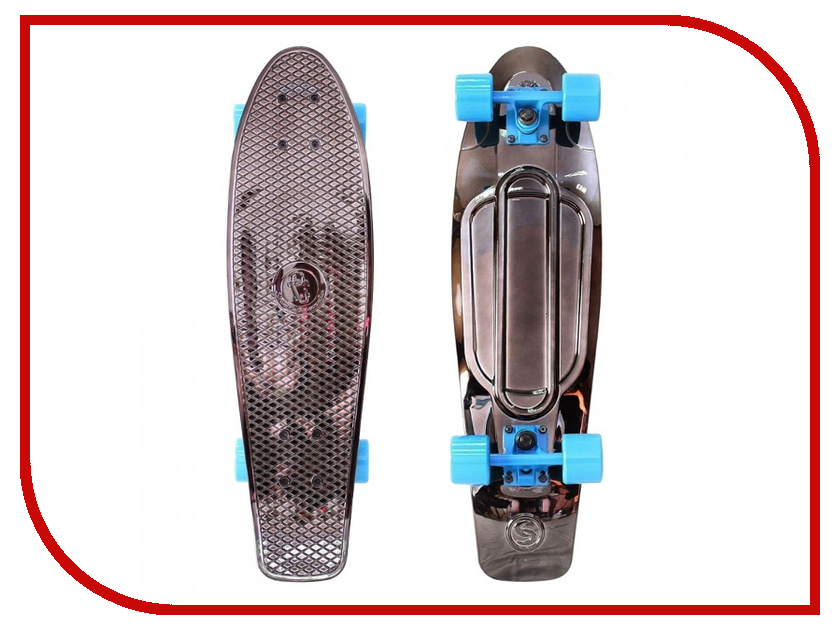 

Скейт Y-SCOO Big Fishskateboard Metallic 27 Blue-Black, Big Fishskateboard Metallic 27