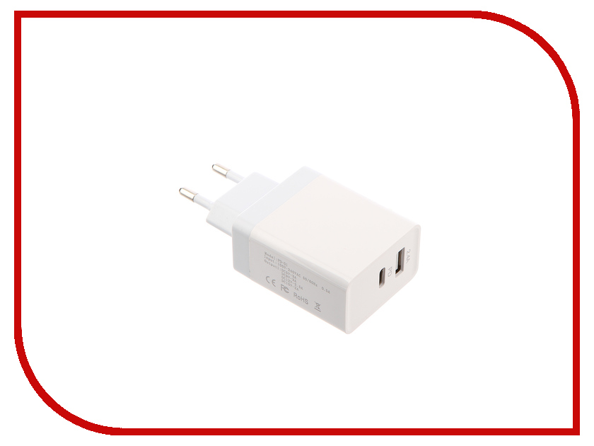 

Зарядное устройство Red Line PD-3A Tech USB + Type-C White УТ000015303, УТ000015303