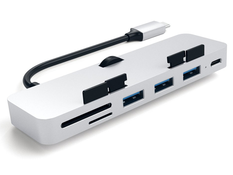 

Хаб USB Satechi Aluminum Type-C Clamp Hub Pro Silver ST-TCIMHS, ST-TCIMHS