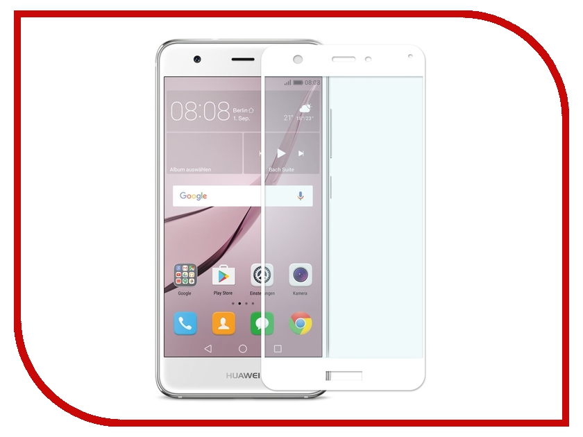 

Аксессуар Защитное стекло для Huawei Nova Innovation 2D White 10099, 10099