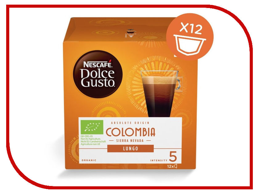 

Капсулы Nescafe Dolce Gusto Lungo Colombia 12шт 12355980, Gusto Lungo Colombia