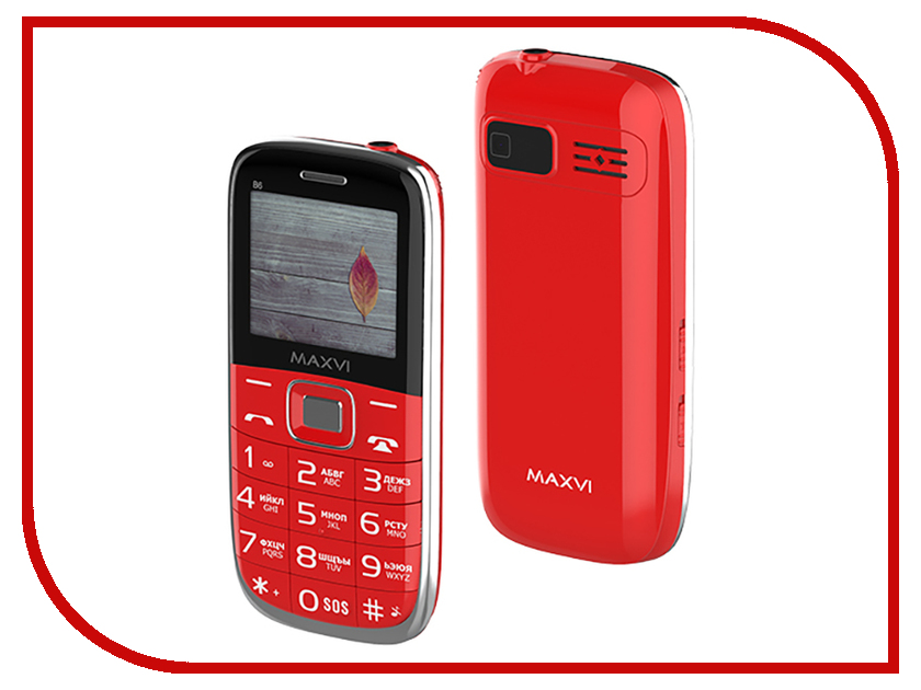 

Сотовый телефон MAXVI B6 Red, B6