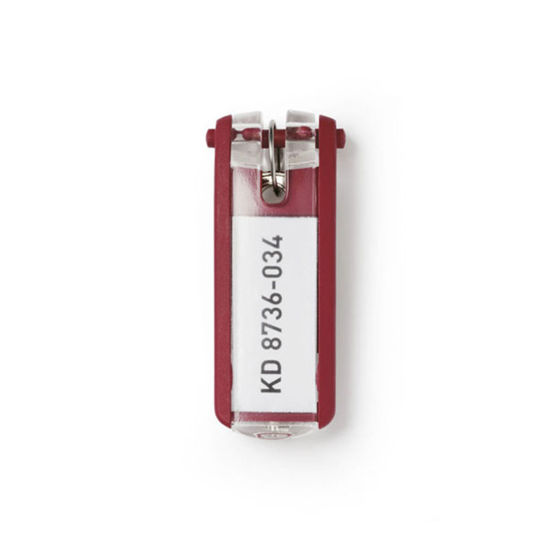 

Брелок Durable Key Clip с инфо-окном Набор 6шт Red 195703, Key Clip