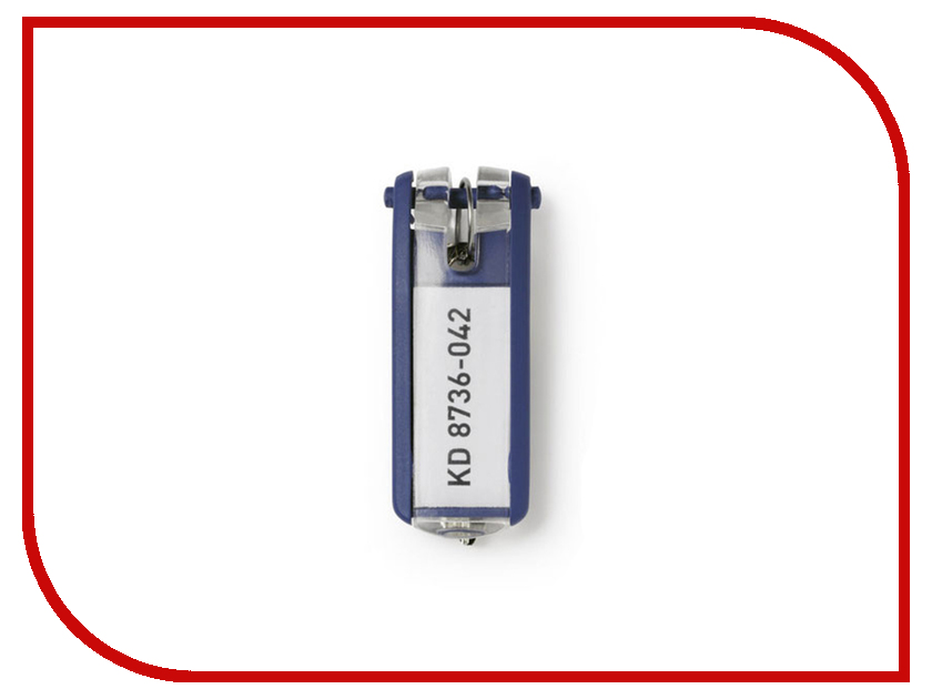 

Брелок Durable Key Clip с инфо-окном Набор 6шт Blue 195707, Key Clip
