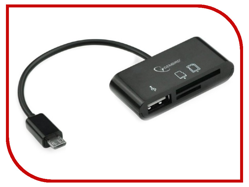 

Карт-ридер Gembird OTG 0.12m UHB-OTG-01, UHB-OTG-01
