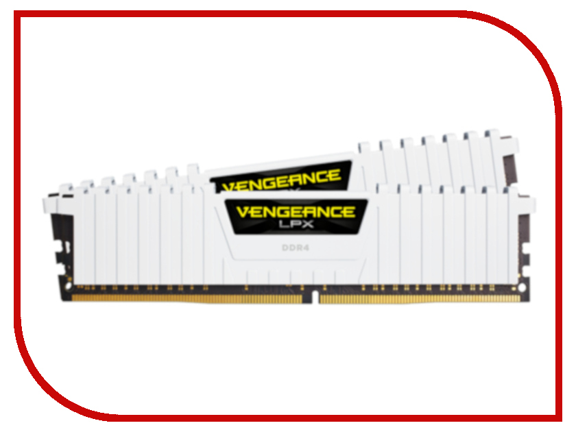 фото Модуль памяти Corsair Vengeance LPX White DDR4 DIMM 2666MHz PC4-21300 CL16 - 32Gb KIT (2x16Gb) CMK32GX4M2A2666C16W