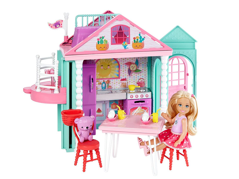 

Кукольный домик Barbie Домик Челси, 14 см, DWJ50, Домик Челси