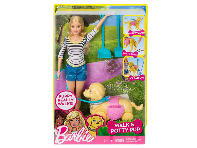 

Кукла Mattel Barbie Прогулка с питомцем DWJ68, Прогулка с питомцем
