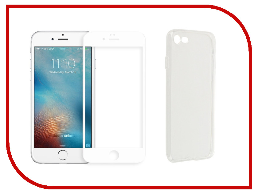 

Аксессуар Защитное стекло + накладка Innovation для APPLE iPhone 7 / 8 5D Lux White 11701, 19760000