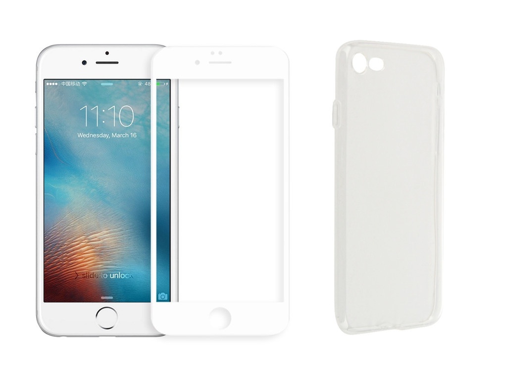 

Аксессуар Защитное стекло + накладка Innovation для APPLE iPhone 7 / 8 5D Lux White 11701, 19760000