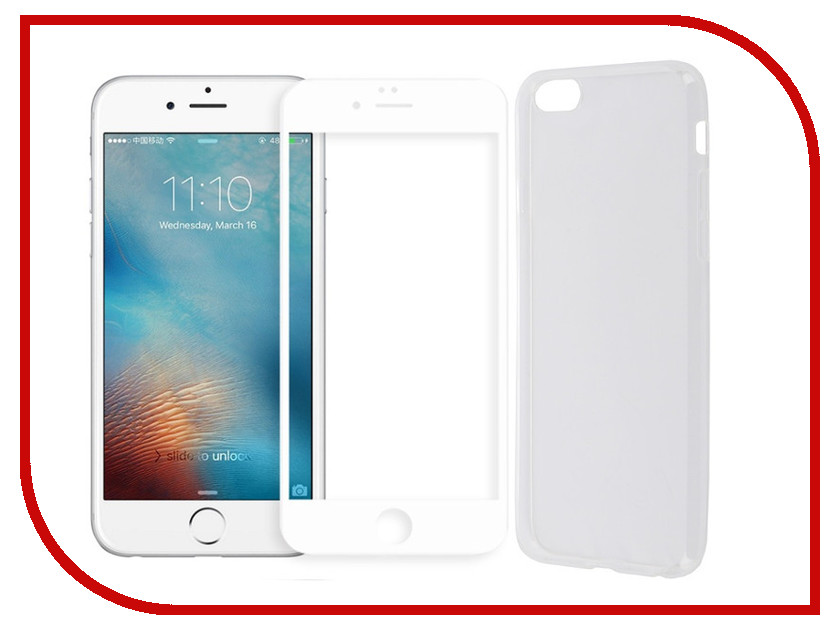 

Аксессуар Защитное стекло + накладка для APPLE iPhone 6 / 6S Innovation 5D Lux White 11698, 19730000