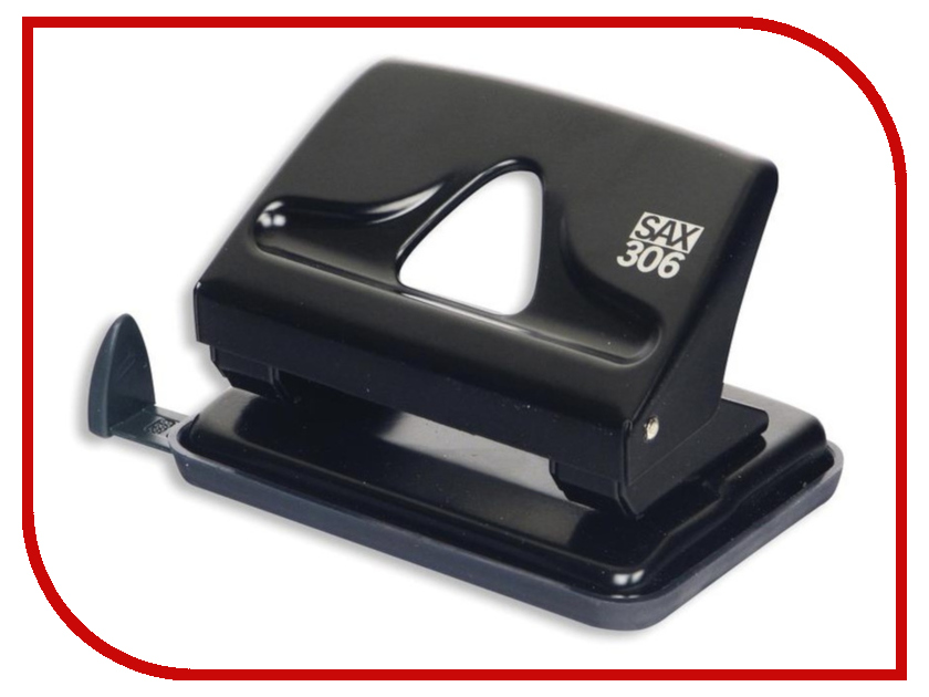 

Дырокол SAX 306 до 20л с линейкой Black 31837, 306