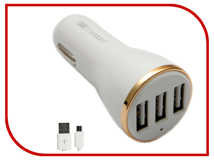 

Зарядное устройство Earldom ES-156 3xUSB 3.4A + MicroUSB White, ES-156