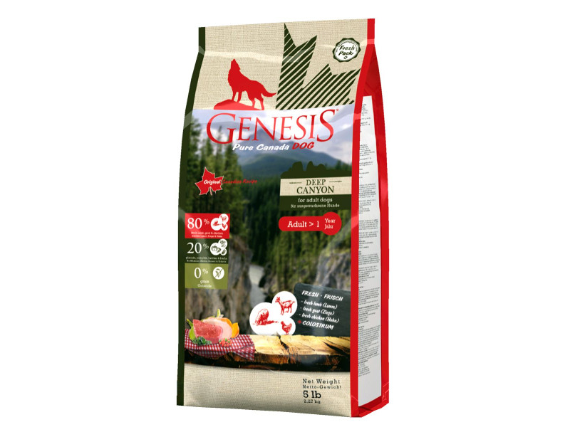 

Корм Genesis Pure Canada Deep Canyon Adult Курица/Ягнёнок/Коза 2.27kg для взрослых собак всех пород 515002268, 515002268