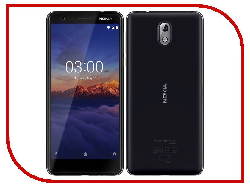 

Сотовый телефон Nokia 3.1 16GB Black, 3.1 Dual Sim