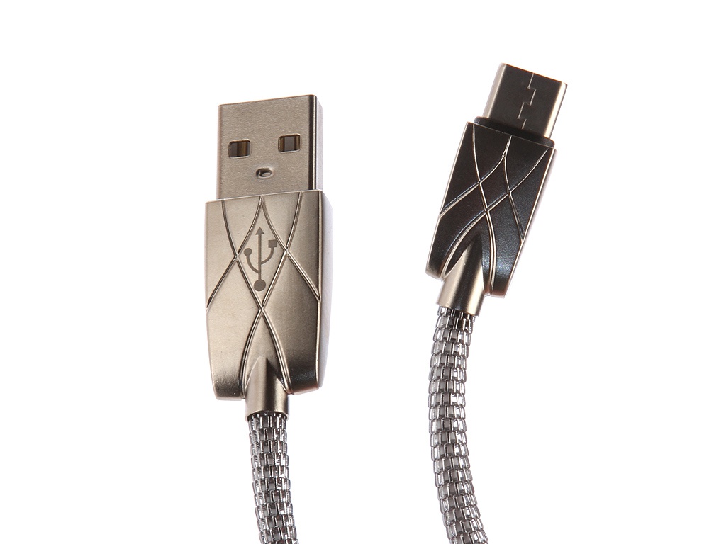

Аксессуар DF USB – Type-C 1.0m cMetal-01 Silver, cMetal-01