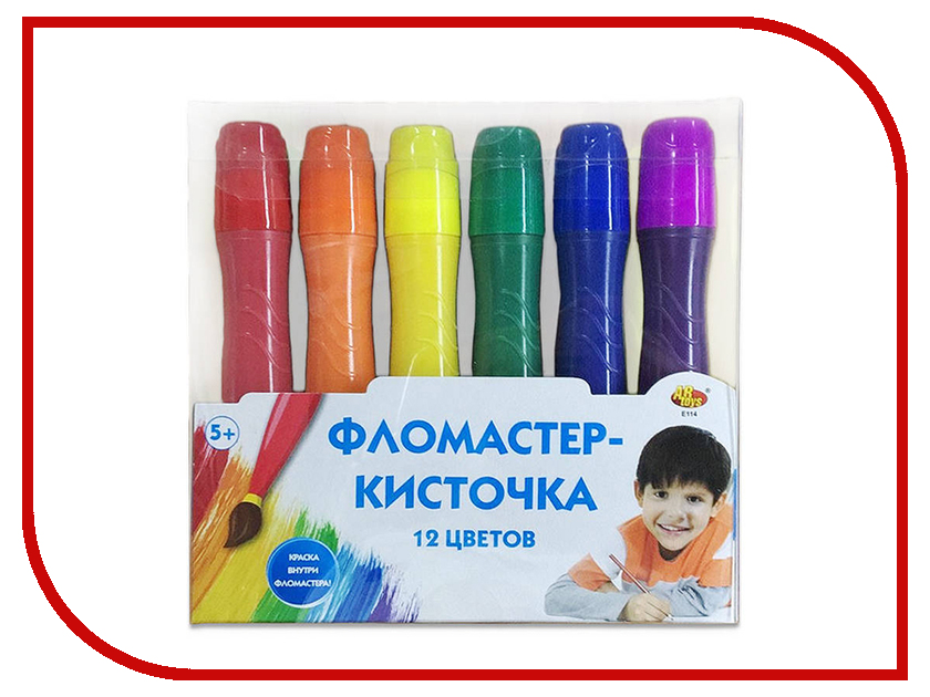 

Набор фломастеров-кисточек ABtoys 12 цветов E114, E114