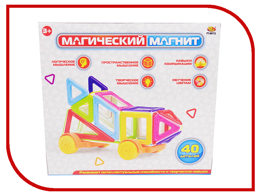 

Конструктор ABtoys Магический магнит 40 дет. PT-00752, PT-00752