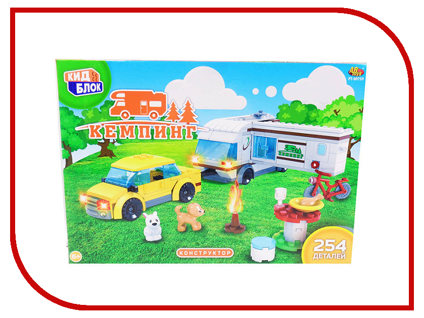 

Конструктор ABtoys Кид Блок - Кемпинг 254 дет. PT-00759, PT-00759