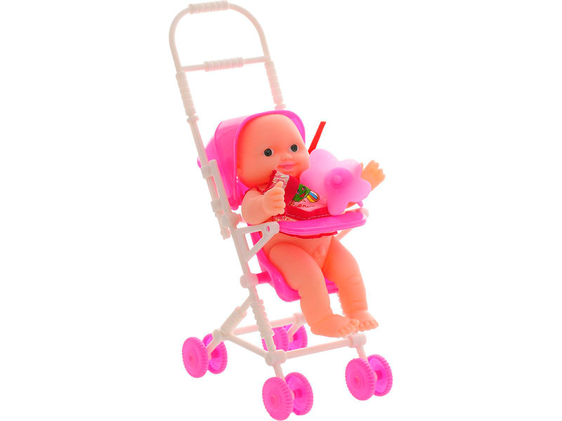 фото Кукла ABtoys Пупс Мой малыш с коляской и пустышкой PT-00514