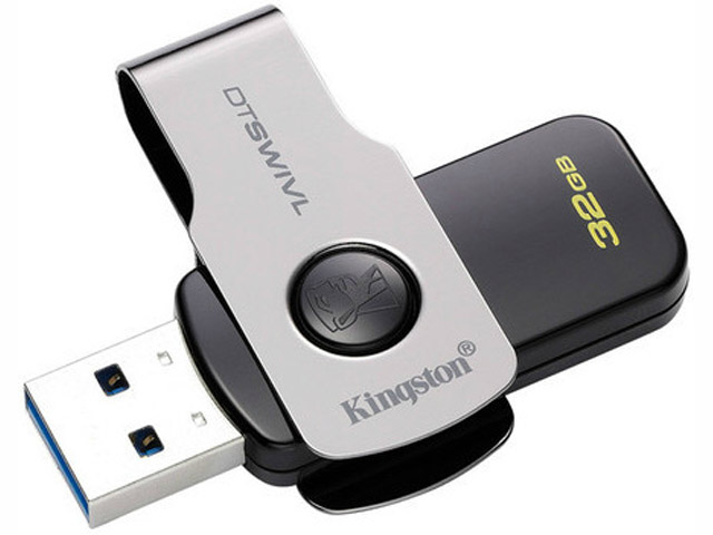 

USB Flash Drive 32Gb - Kingston DataTraveler Swivl USB 3.0 Metal DTSWIVL/32GB, DataTraveler Swivl