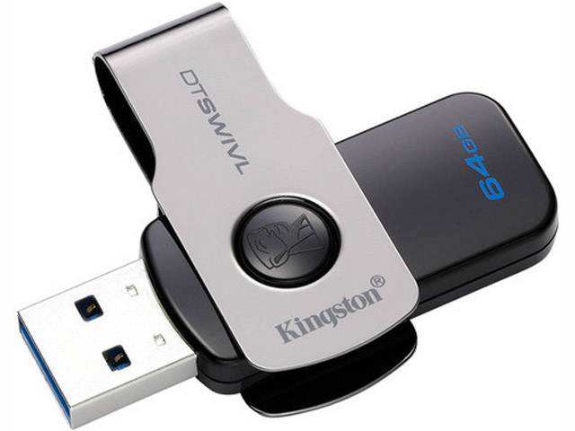 

USB Flash Drive 64Gb - Kingston DataTraveler Swivl USB 3.0 Metal DTSWIVL/64GB, DataTraveler Swivl