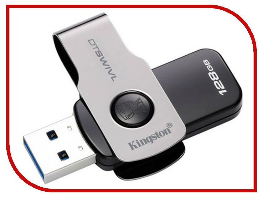 фото USB Flash Drive 128Gb - Kingston DataTraveler Swivl USB 3.0 Metal DTSWIVL/128GB