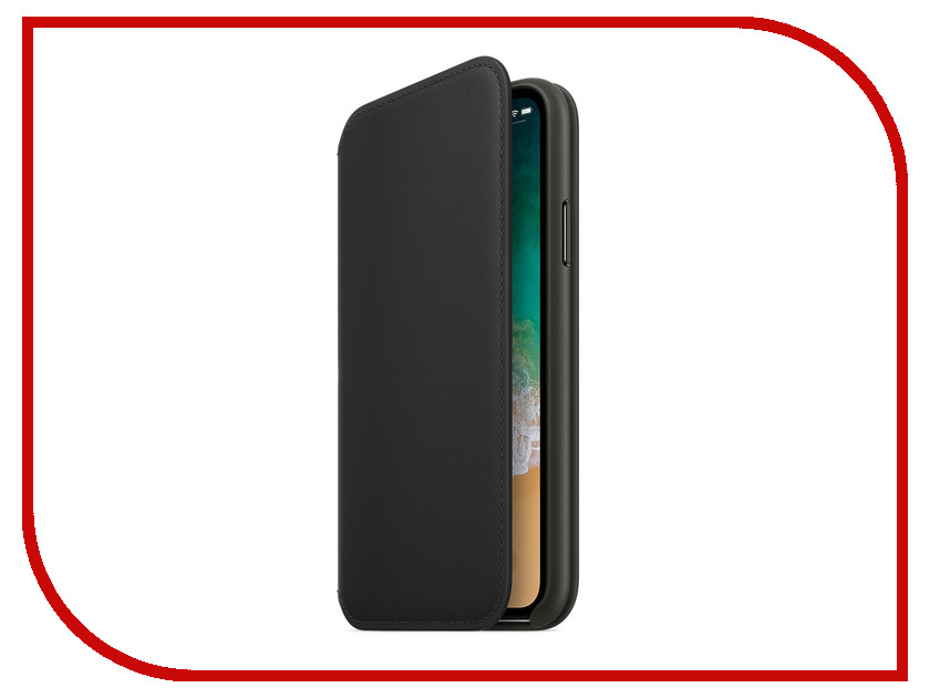 

Аксессуар Чехол Krutoff для Apple iPhone X Leather Folio Black 10832, 10832