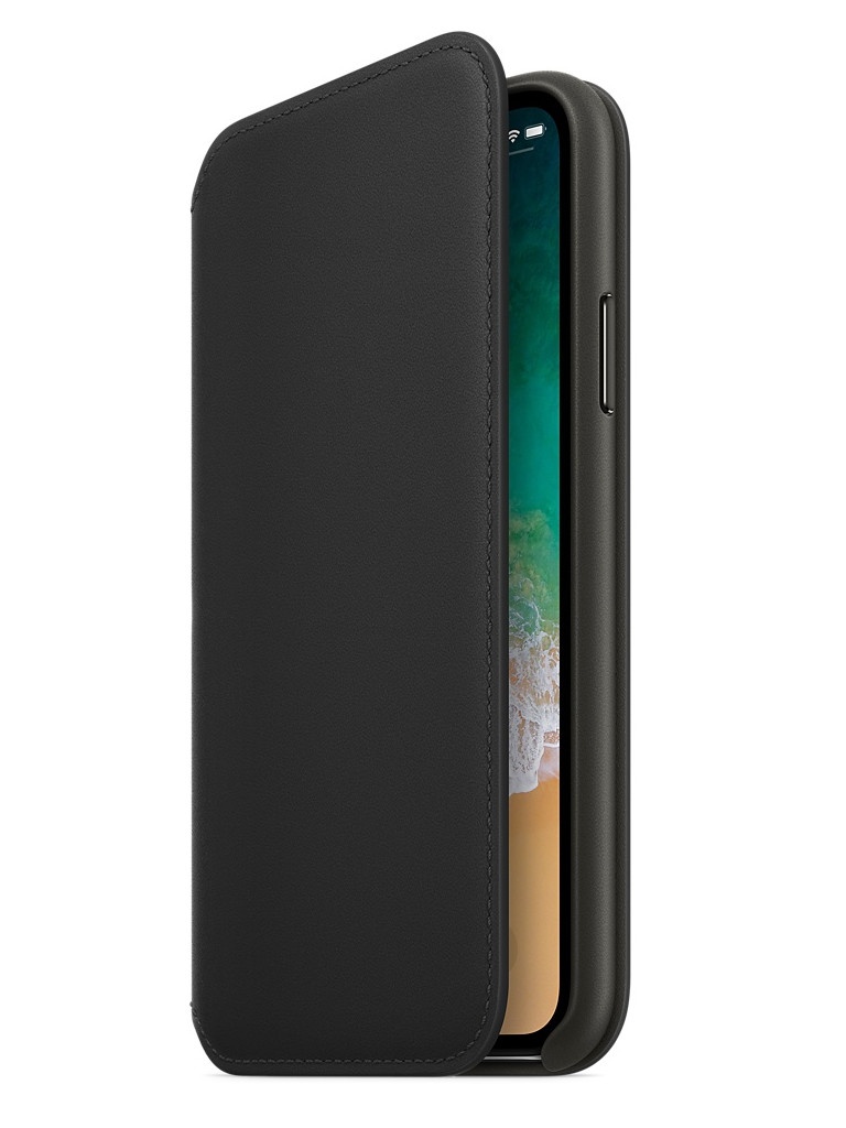 

Аксессуар Чехол Krutoff для Apple iPhone X Leather Folio Black 10832, 10832