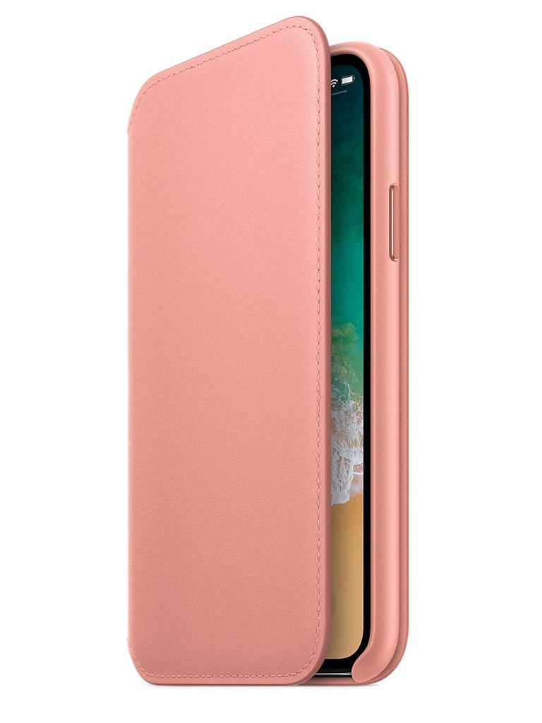 

Аксессуар Чехол Krutoff для Apple iPhone X Leather Folio Pink 10834, 10834