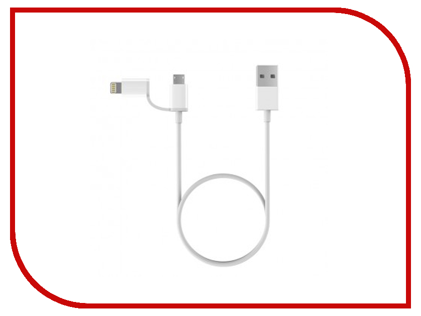 фото Аксессуар Xiaomi ZMI AL801 2 in 1 USB Lighting-Micro 100cm White