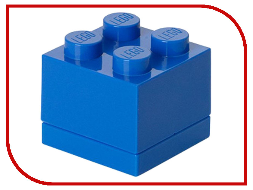 фото Пластиковый мини-кубик для хранения деталей Lego 4 Blue 40111731