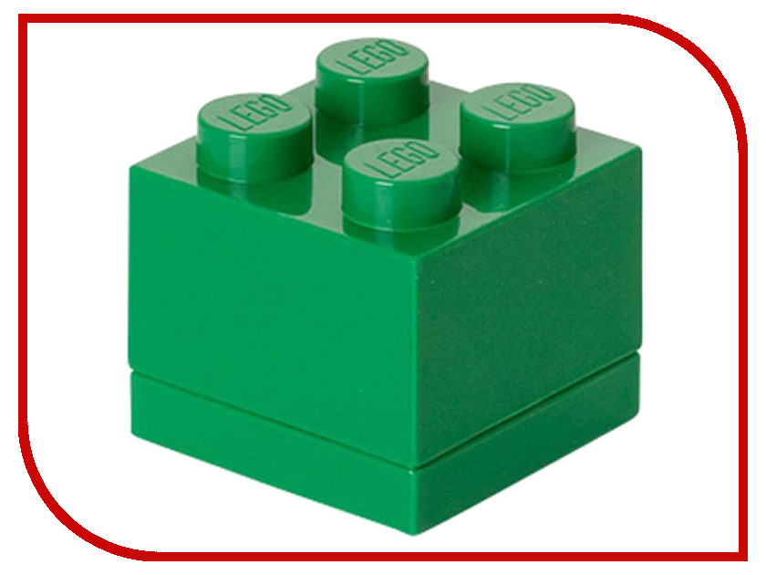 фото Пластиковый мини-кубик для хранения деталей Lego 4 Green 40111734