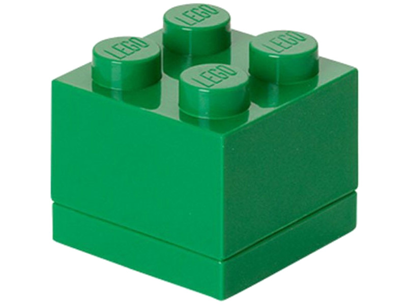 фото Пластиковый мини-кубик для хранения деталей Lego 4 Green 40111734